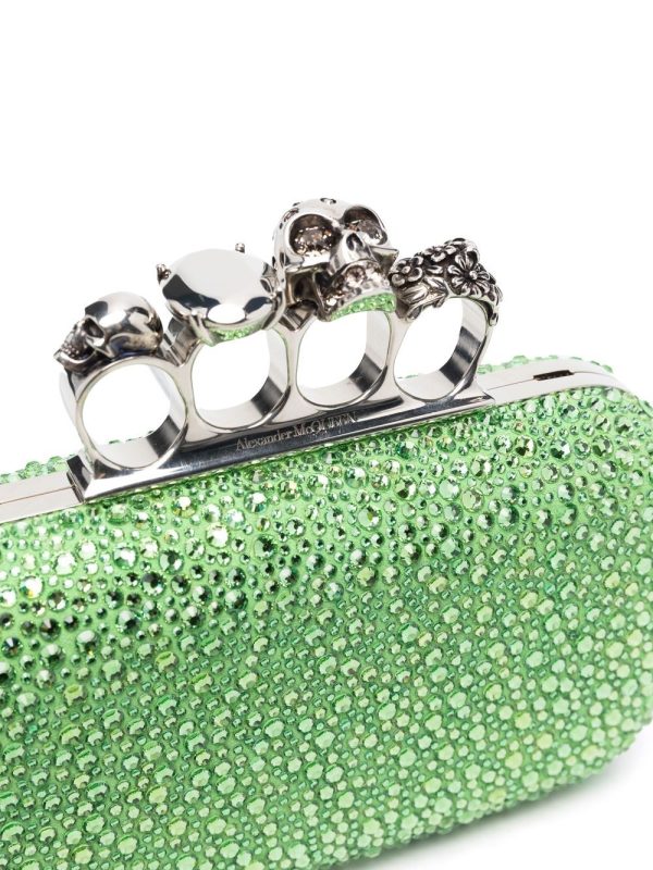 Alexander McQueen Skull rhinestone-embellished crossbody bag - Image 4