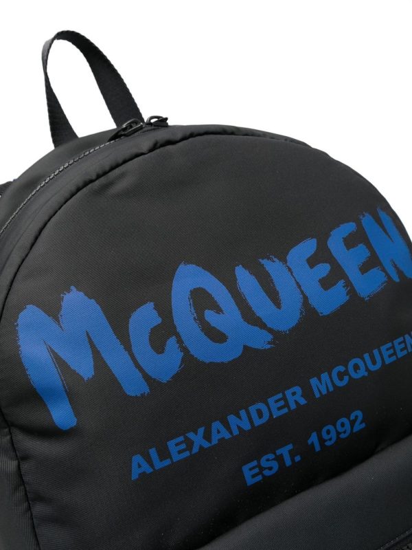 Alexander McQueen logo-print two-tone backpack - Image 4
