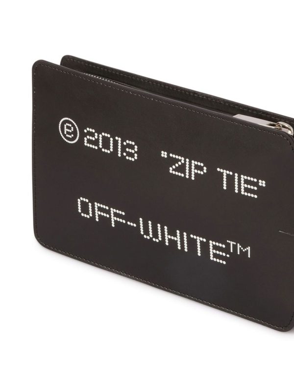 Off-White medium Zip Tie clutch bag - Image 4