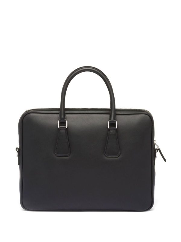 Prada triangle-logo Saffiano leather briefcase - Image 4