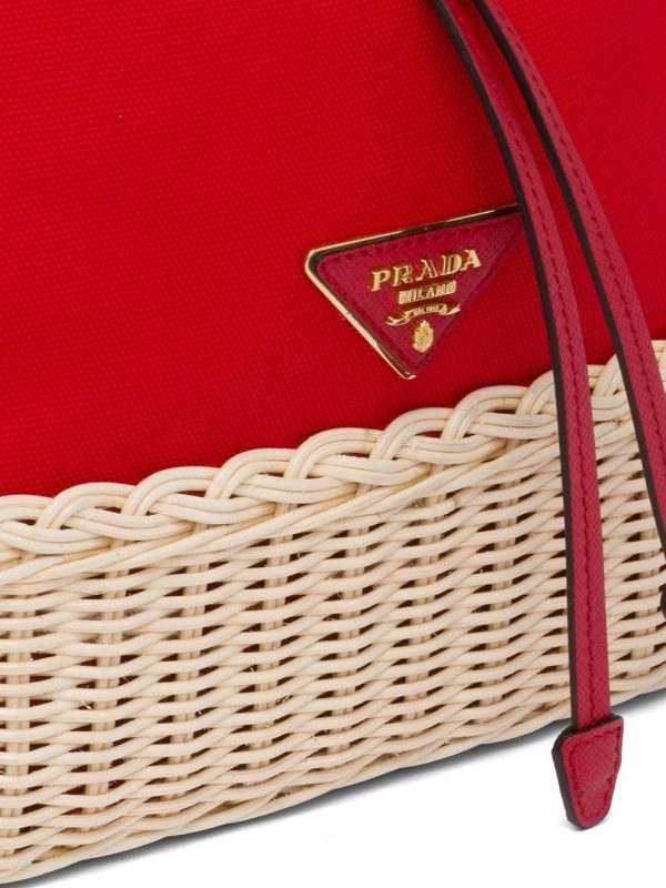 Prada wicker bucket bag - Image 4