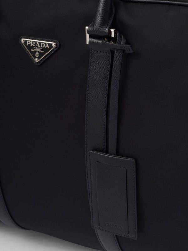 Prada logo-patch duffle bag - Image 4