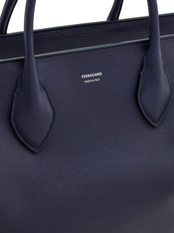 Ferragamo logo-stamp leather tote bag - Image 4
