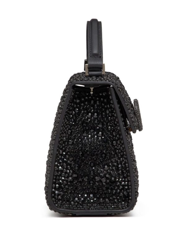 Valentino Garavani VSling crystal-embellished leather tote bag - Image 4