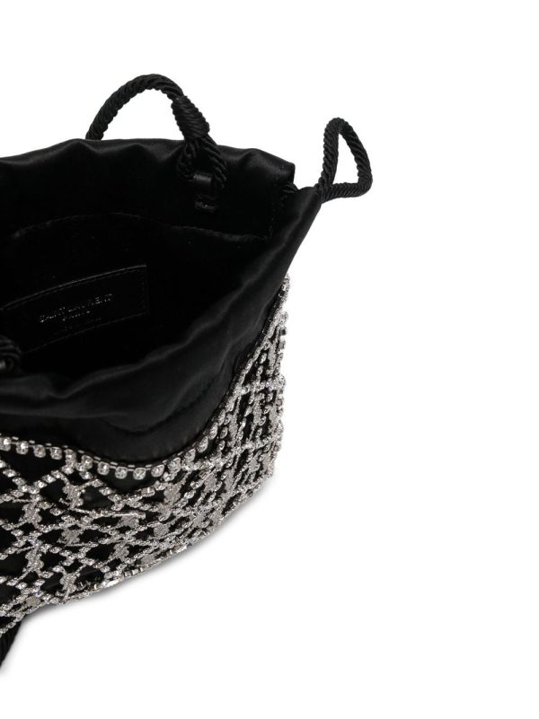 Saint Laurent crystal-embellished drawstring mini bag - Image 4