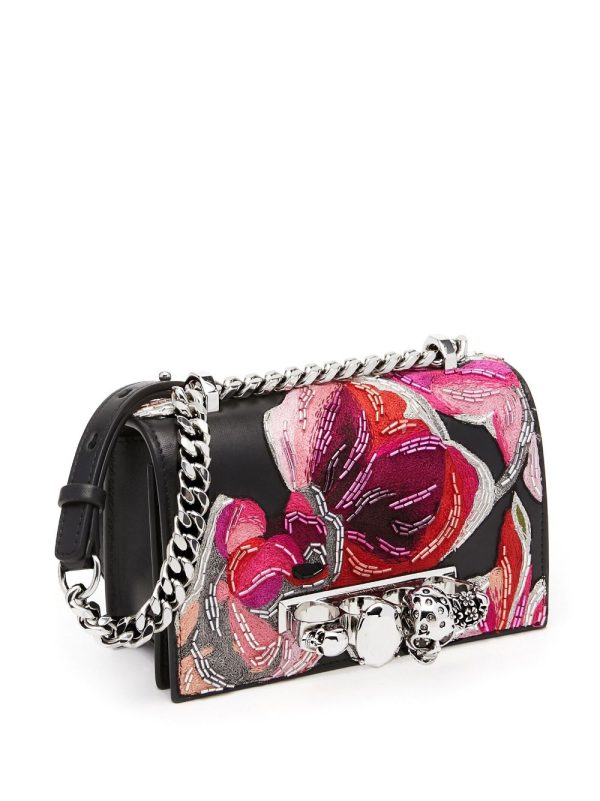 Alexander McQueen Mini Jewelled Solarised Orchid bag - Image 4