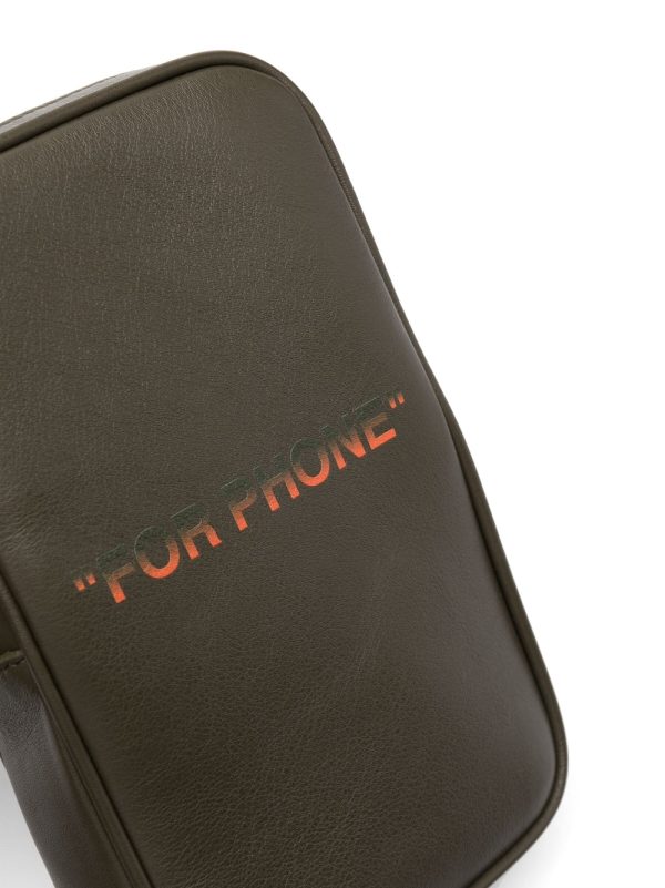 Off-White slogan-print leather bag - Image 4