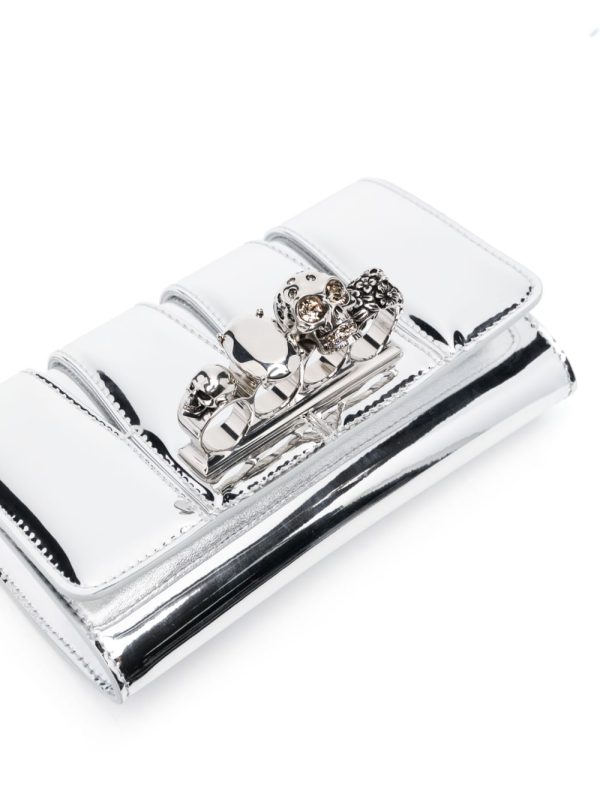 Alexander McQueen Four-Ring patent finish clutch bag - Image 3