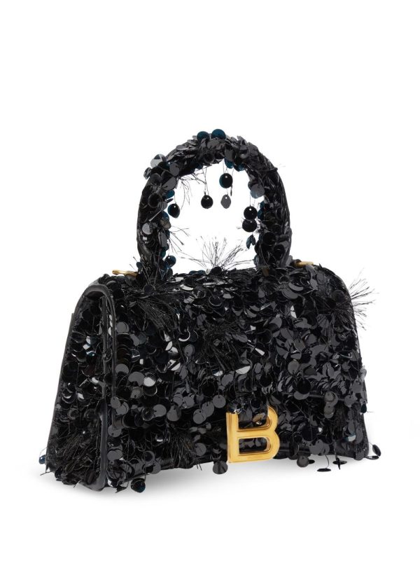 Balenciaga Hourglass XS sequin-embellished bag - Image 4