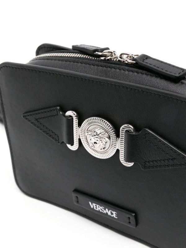 Versace Medusa Head-plaque leather shoulder bag - Image 4