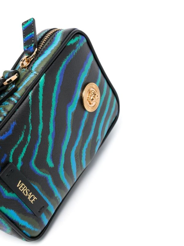 Versace zebra-print leather messenger bag - Image 5