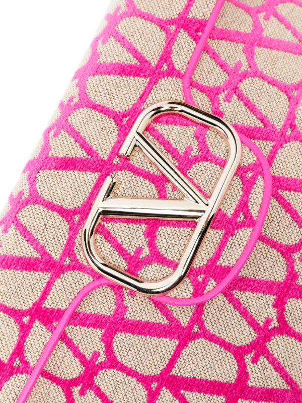 Valentino Garavani Locò Toile Iconographe clutch - Image 4