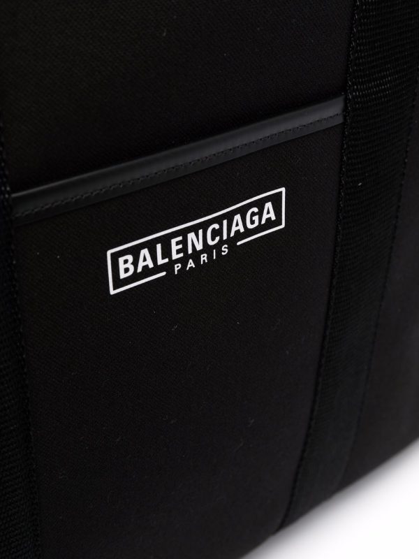 Balenciaga logo-patch organic cotton tote - Image 4