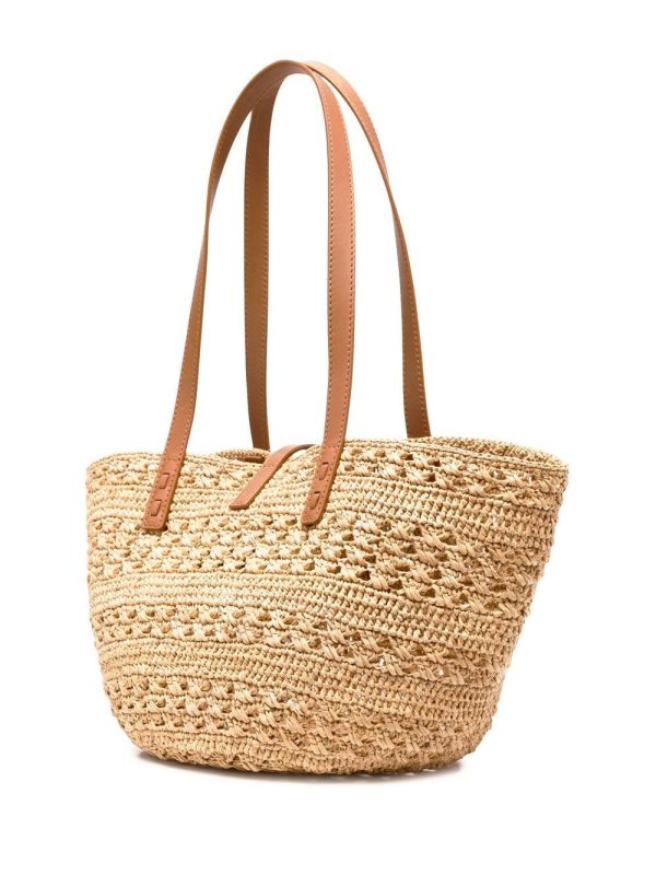 Saint Laurent Pannier straw tote bag - Image 3