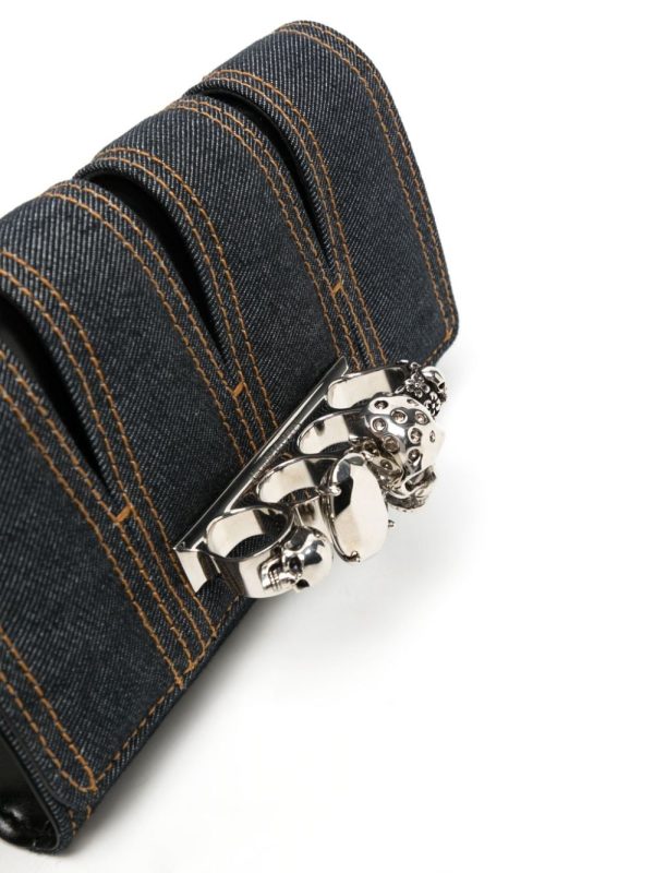 Alexander McQueen Slash denim clutch bag - Image 4