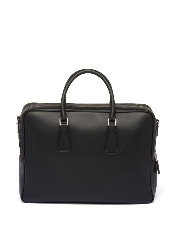 Prada triangle-logo Saffiano leather briefcase - Image 4