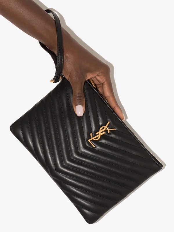Saint Laurent quilted leather purse - Image 3