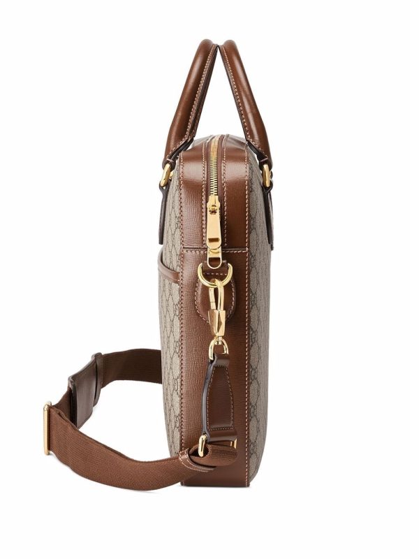 Gucci Interlocking G logo-plaque laptop bag - Image 4