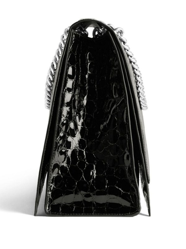 Balenciaga large Crush crocodile-effect shoulder bag - Image 4