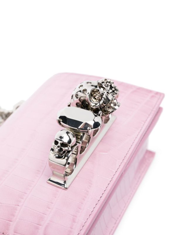 Alexander McQueen Jewelled crocodile-embossed satchel bag - Image 3