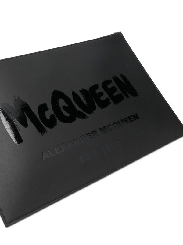 Alexander McQueen logo-print flat-zip pouch - Image 4