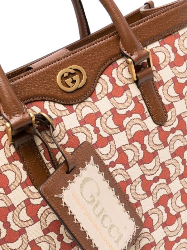 Gucci Interlocking G Horsebit jacquard tote bag - Image 4