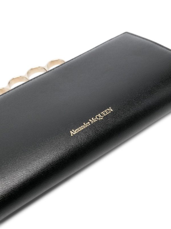Alexander McQueen four-ring detail clutch bag - Image 3