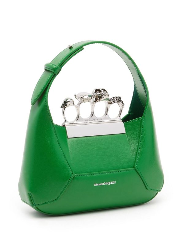 Alexander McQueen mini Jewelled Hobo leather bag - Image 4