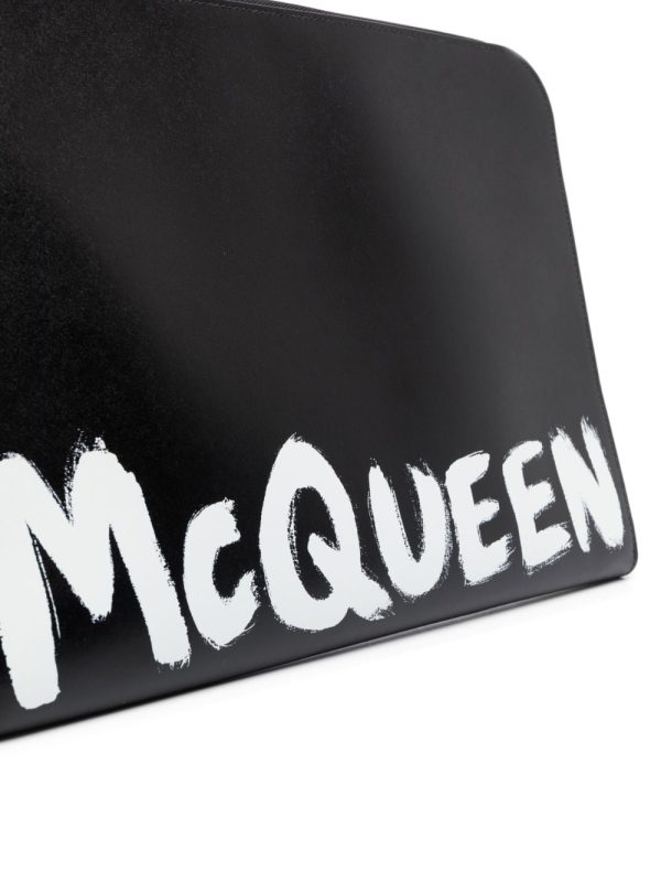 Alexander McQueen Graffiti logo-print clutch - Image 3