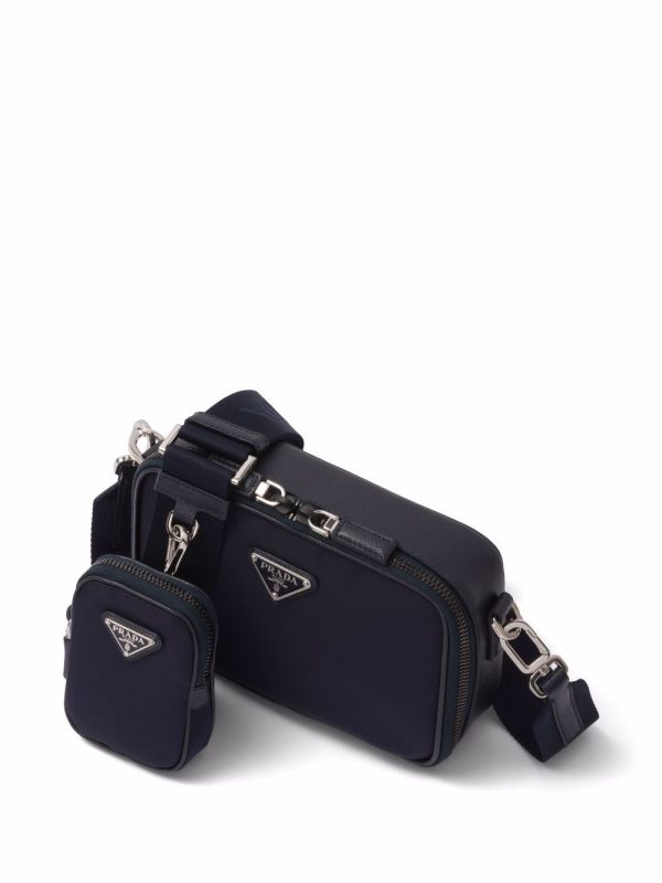 Prada triangle-logo Brique messenger bag - Image 4