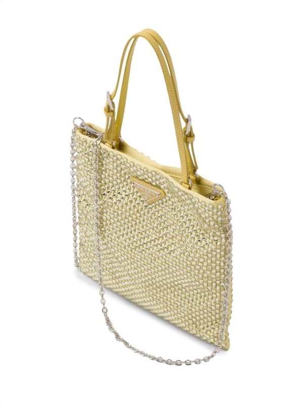 Prada crystal-embellished satin handbag - Image 4