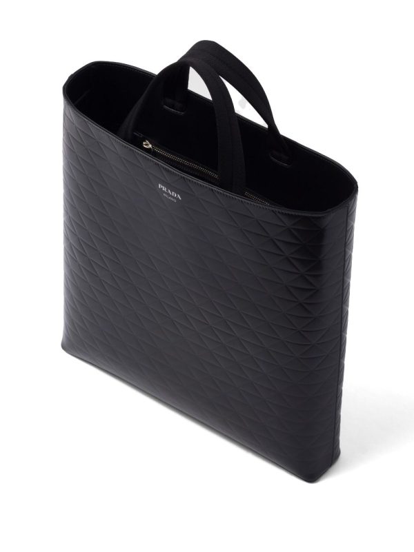 Prada embossed-print leather tote bag - Image 4
