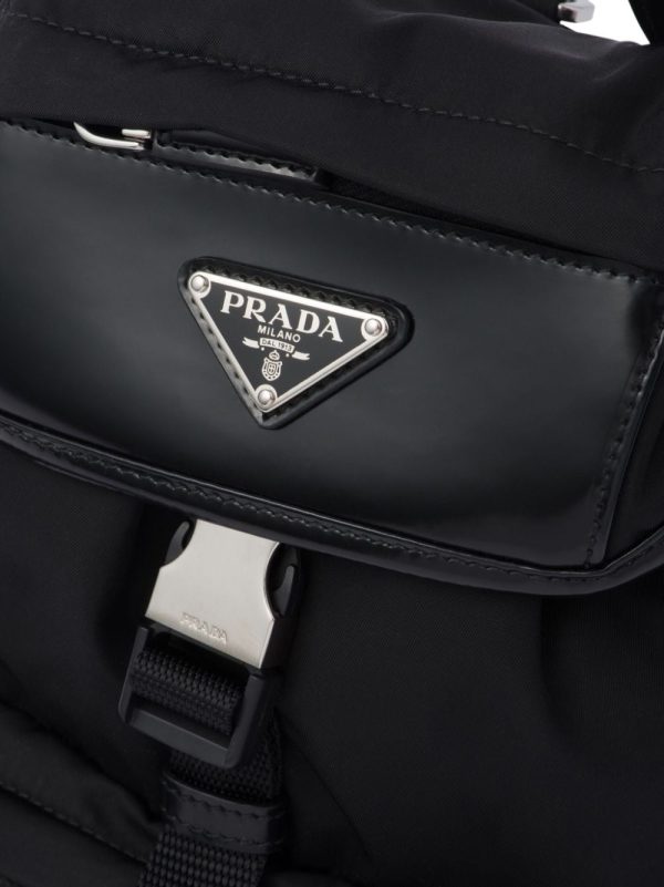 Prada triangle-logo panelled backpack - Image 4