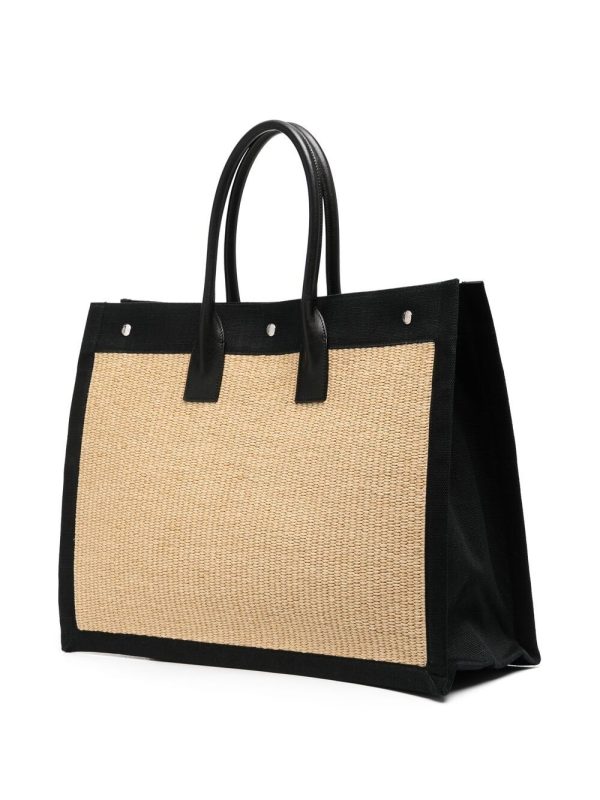 Saint Laurent Rive Gauche straw tote bag - Image 4