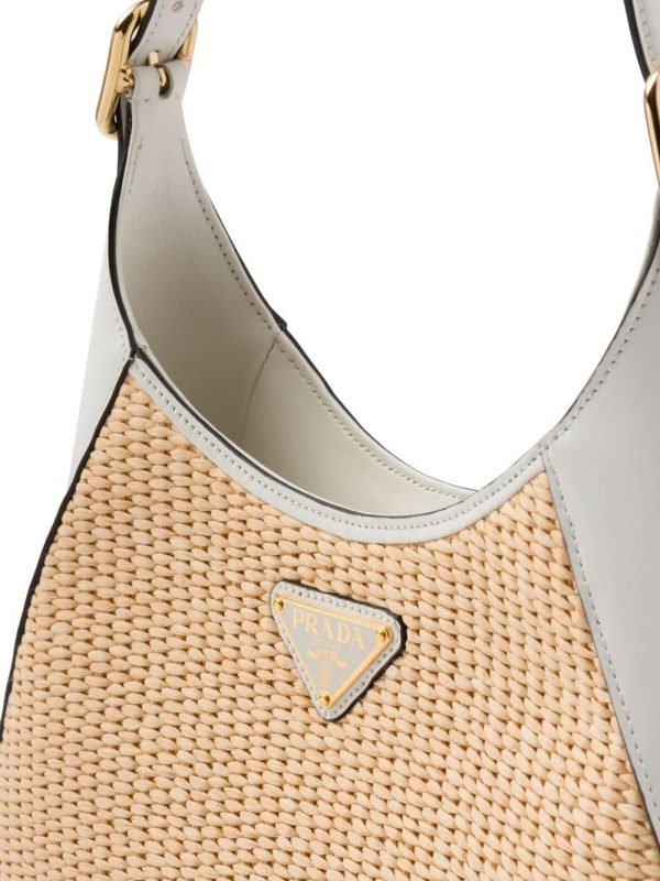 Prada triangle-logo woven shoulder bag - Image 4