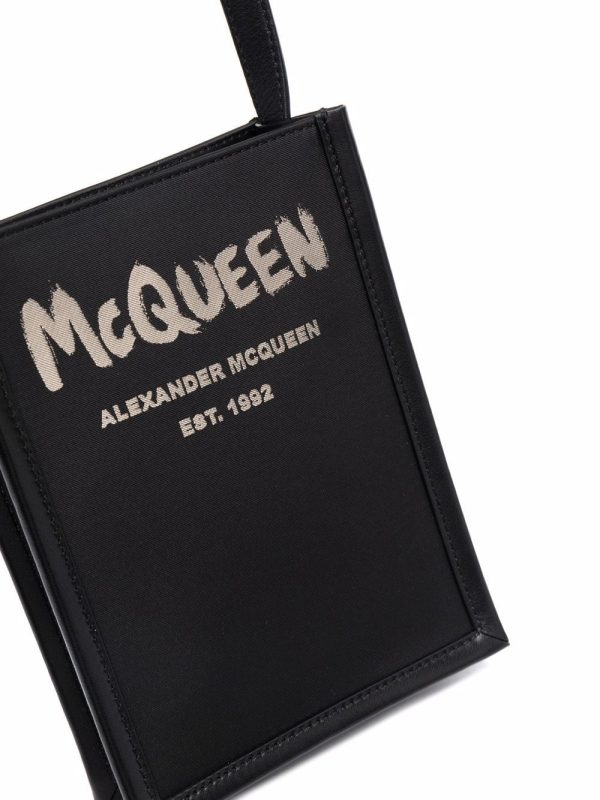 Alexander McQueen mini graffiti-print messenger bag - Image 4