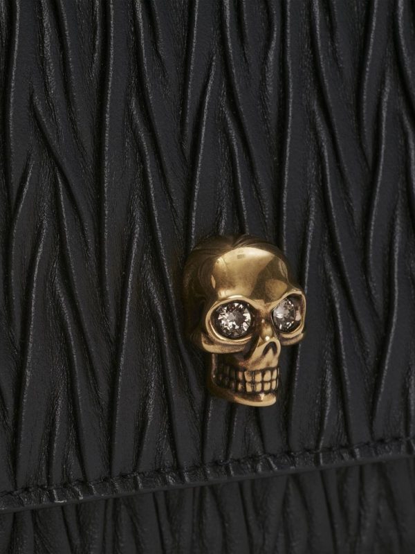 Alexander McQueen textured skull-embellished mini bag - Image 4