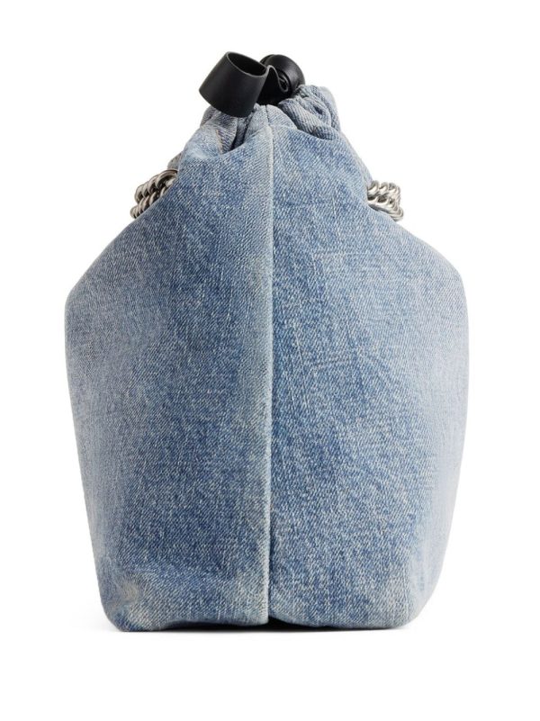 Balenciaga small Crush denim tote bag - Image 4