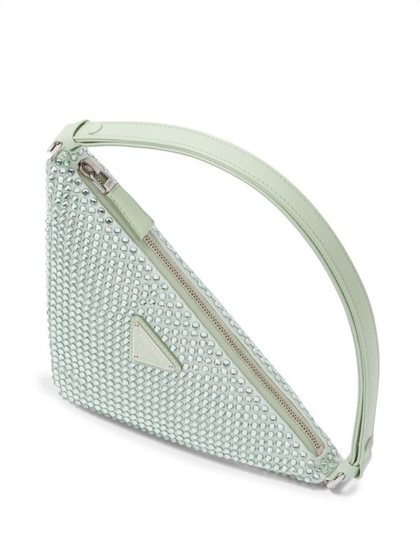 Prada Triangle crystal-embellished mini bag - Image 4