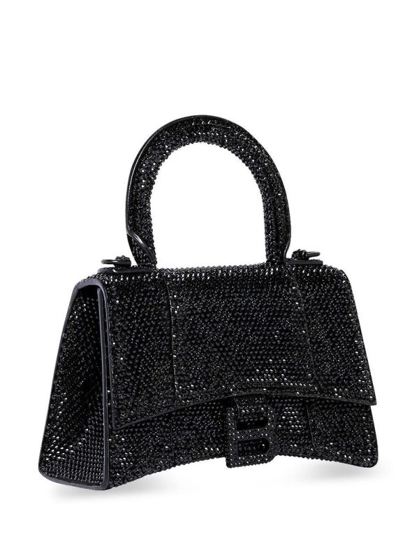 Balenciaga XS Hourglass crystal-embellished tote bag - Image 4