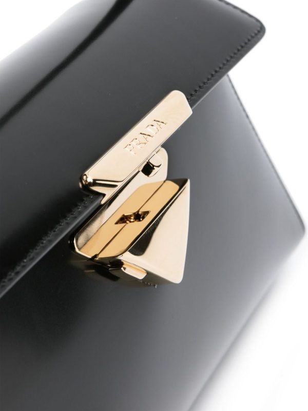 Prada triangle-logo leather shoulder bag - Image 4