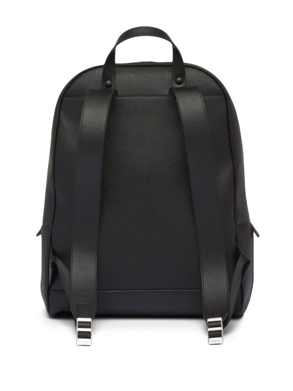 Prada Saffiano-leather triangle-logo backpack - Image 4