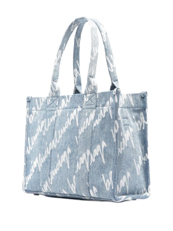 Balenciaga Hardware logo-print denim tote bag - Image 4