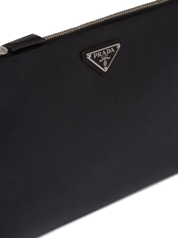 Prada logo plaque clutch - Image 4