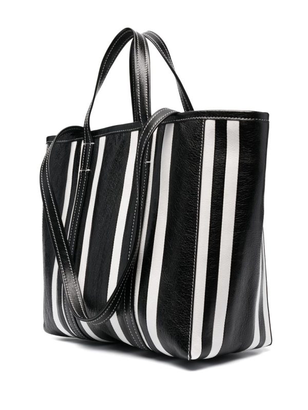 Balenciaga large Barbes East-West striped shopper tote - Image 4