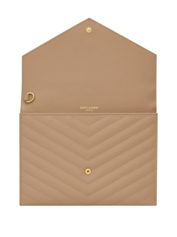 Saint Laurent quilted logo-plaque clutch bag - Image 4