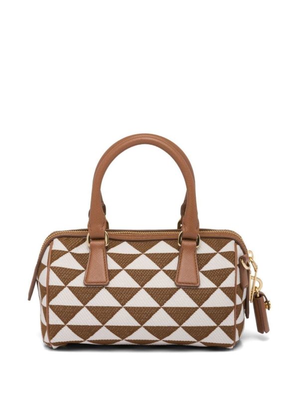 Prada Symbole embroidered top-handle bag - Image 4