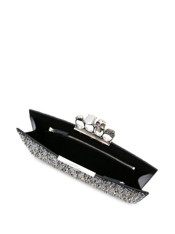 Alexander McQueen embellished-knuckle-clutch bag - Image 2