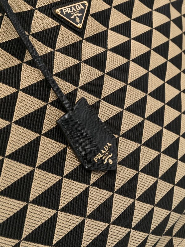 Prada large Prada Symbole embroidered handbag - Image 4