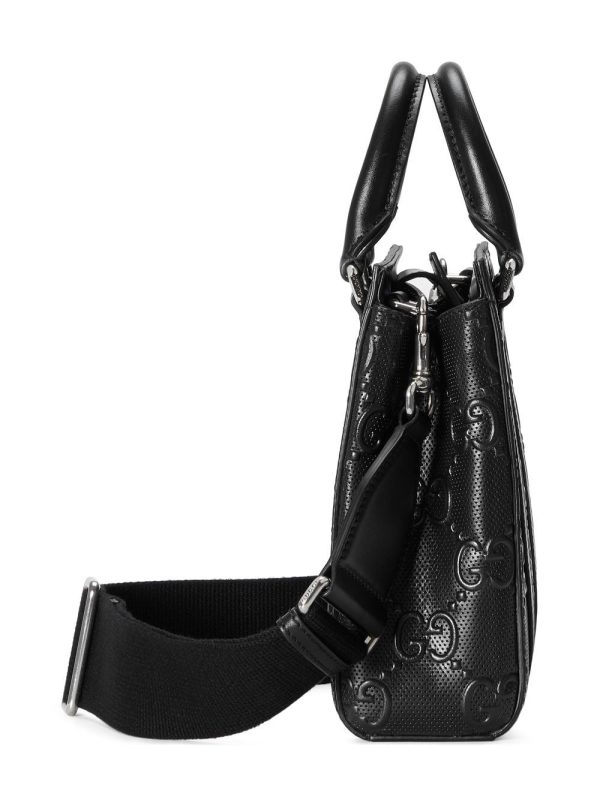 Gucci GG-embossed mini leather tote bag - Image 4